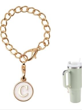 MOTAIN Stanley Cup Accessories - Stainless Steel Name Handle Id Charm, Water Cup